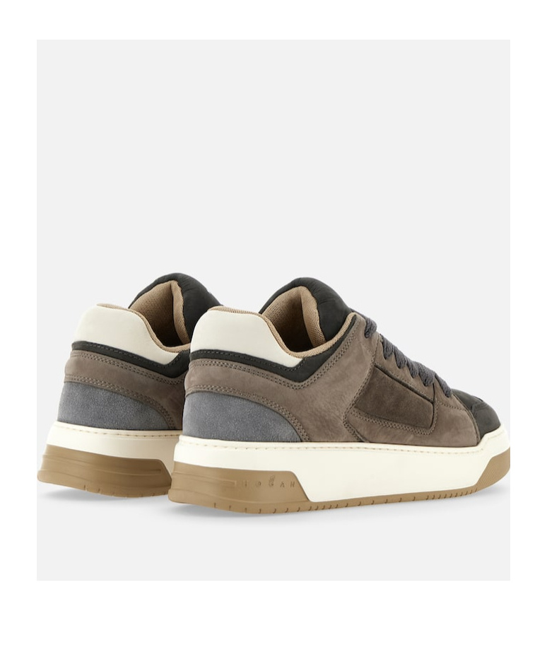 Hogan Chamallow Suede Panels Sneakers In Multicolor