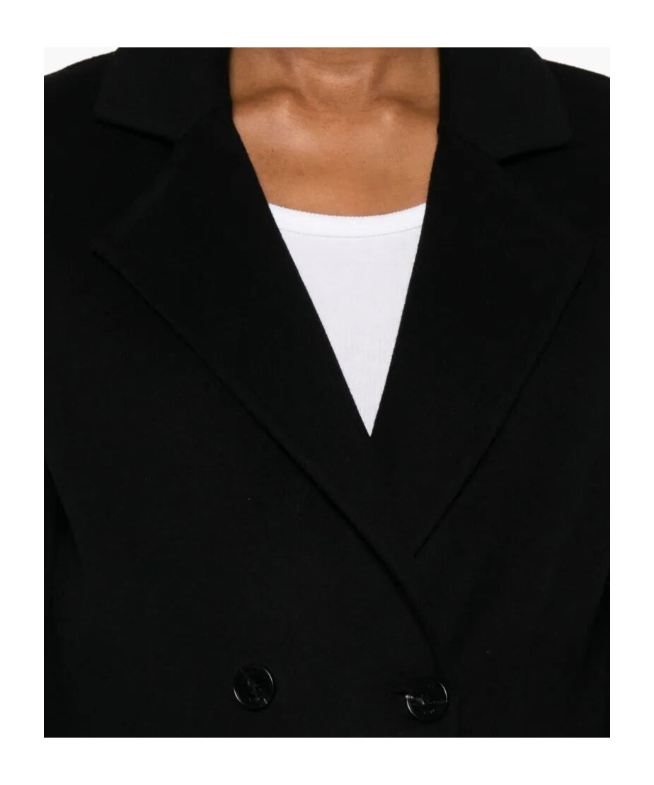 Ermanno Firenze Double-breasted Coat In Black