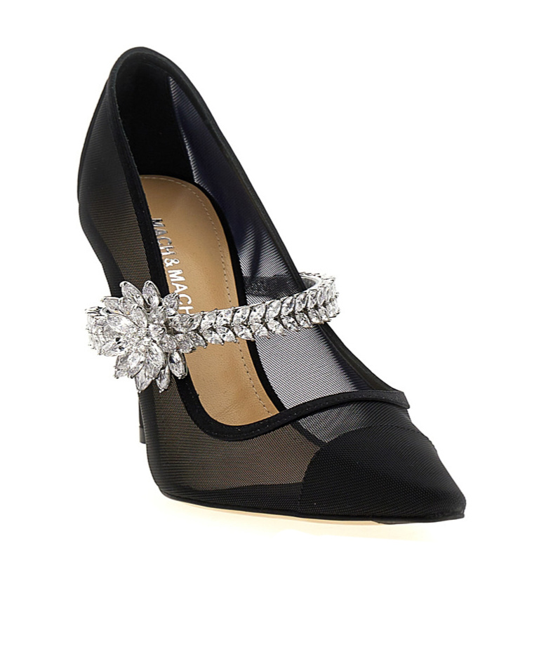 Machmach 90mm Mesh Pumps In Black