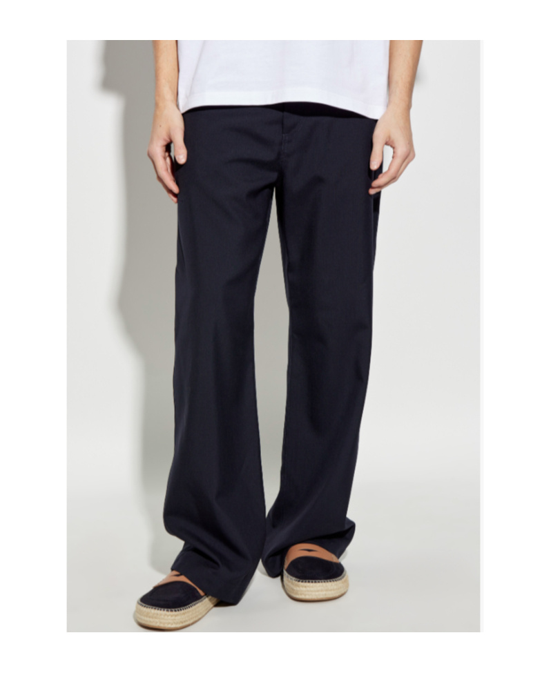 Shop Marni Virgin-wool Straight-leg Trousers In Black