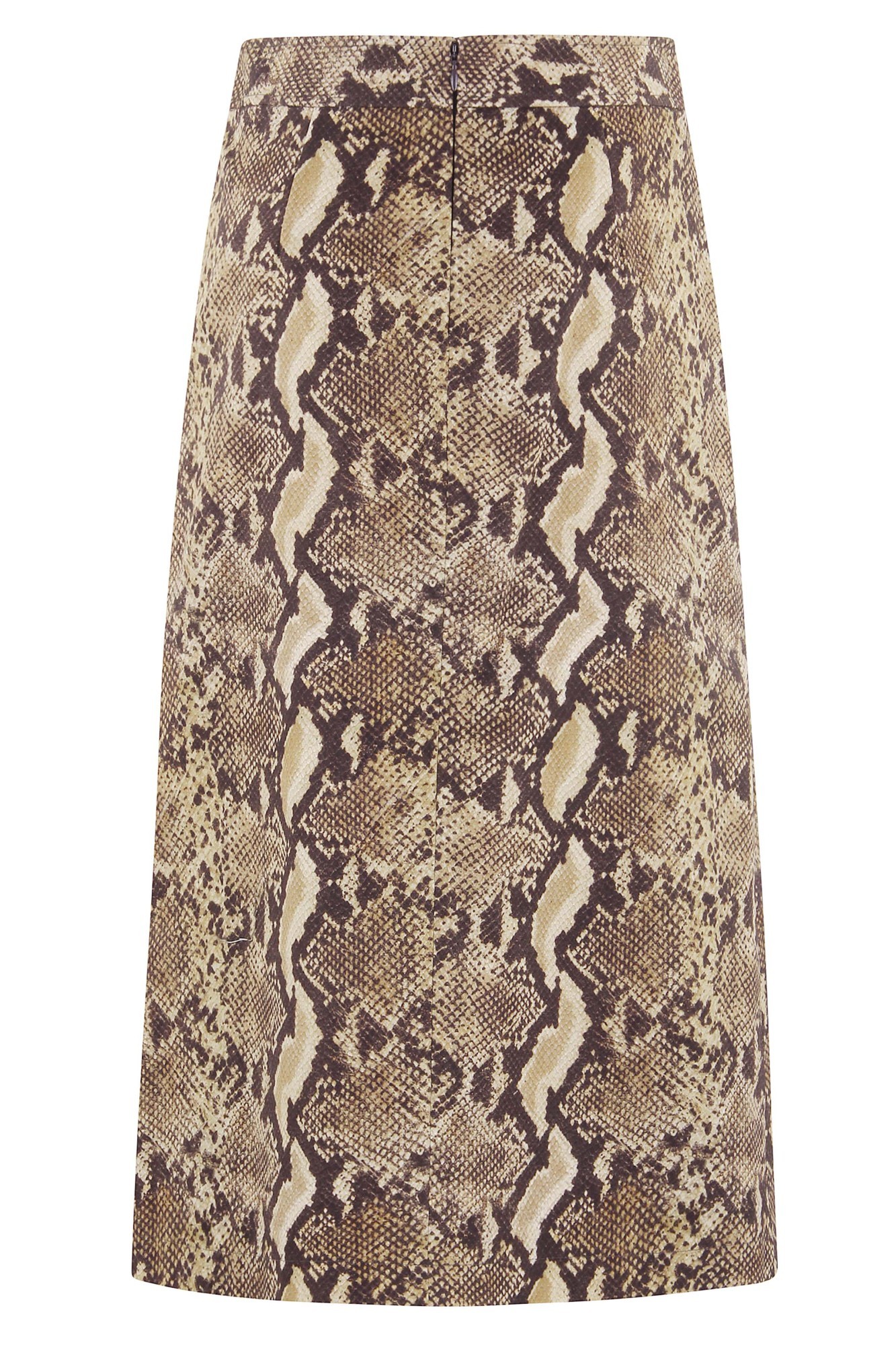 Aspesi Cotton Canvas Pencil Skirt In Brown