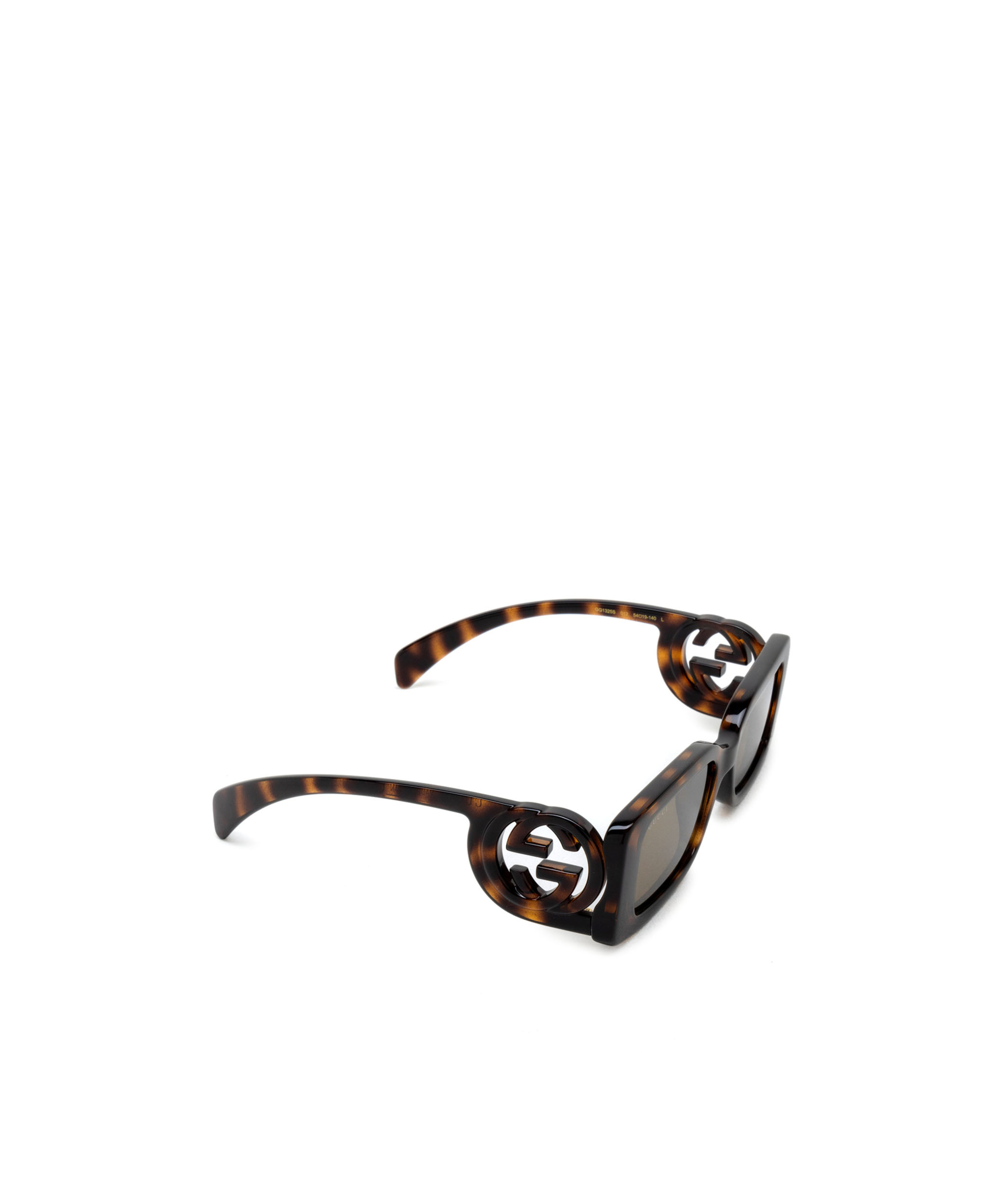 Gucci Logo-plaque Rectangle-frame Sunglasses In Gray
