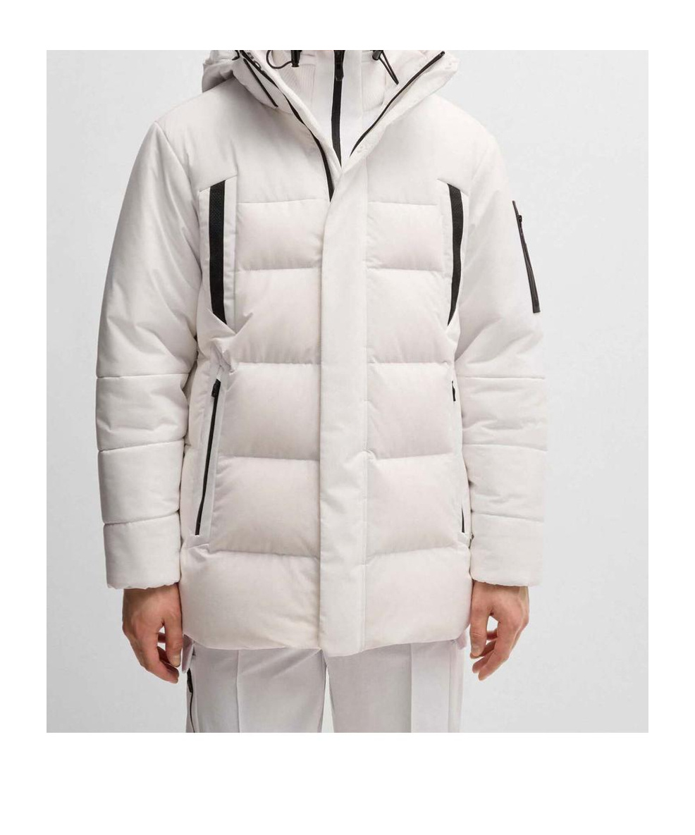 Hugo Boss Long Sleeve Down Jacket In White