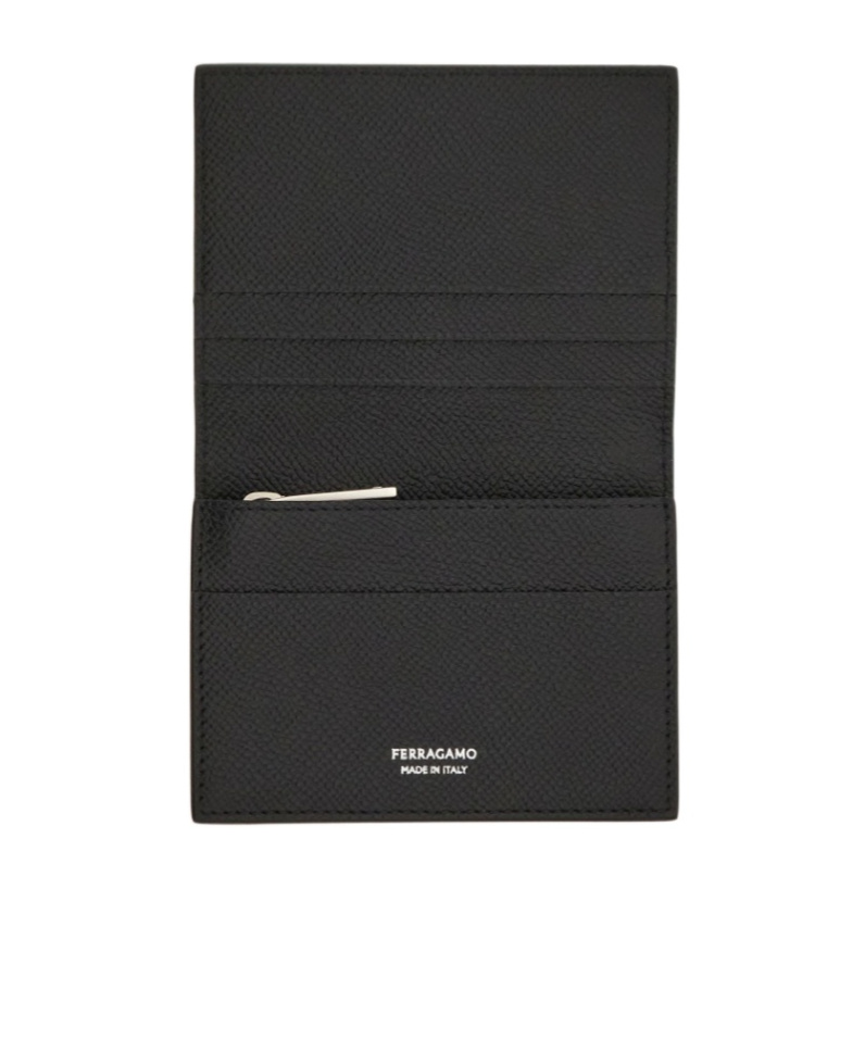 Ferragamo Gancini Business Card Case In Green