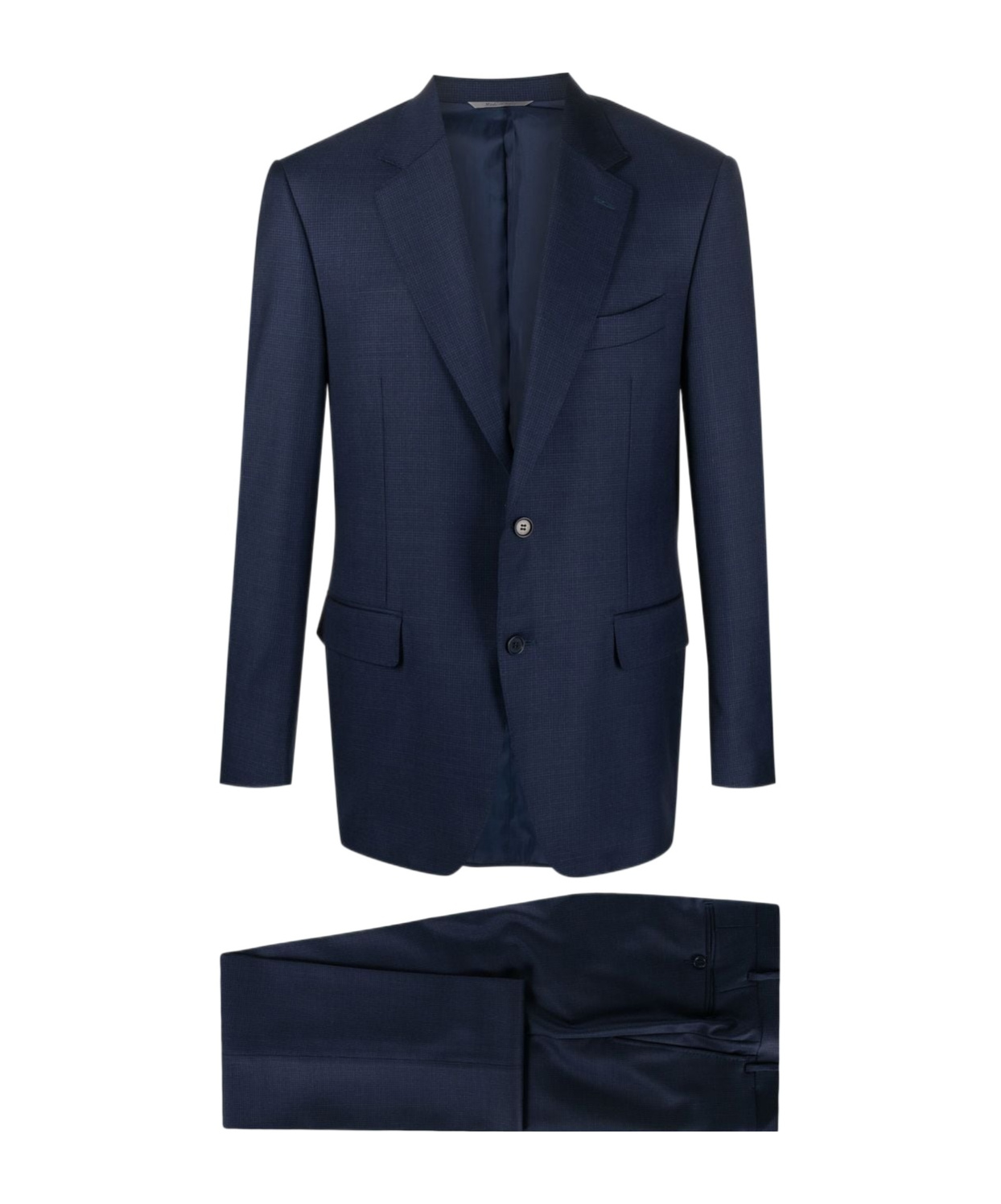 Canali Single-breasted Wool Suit In Black
