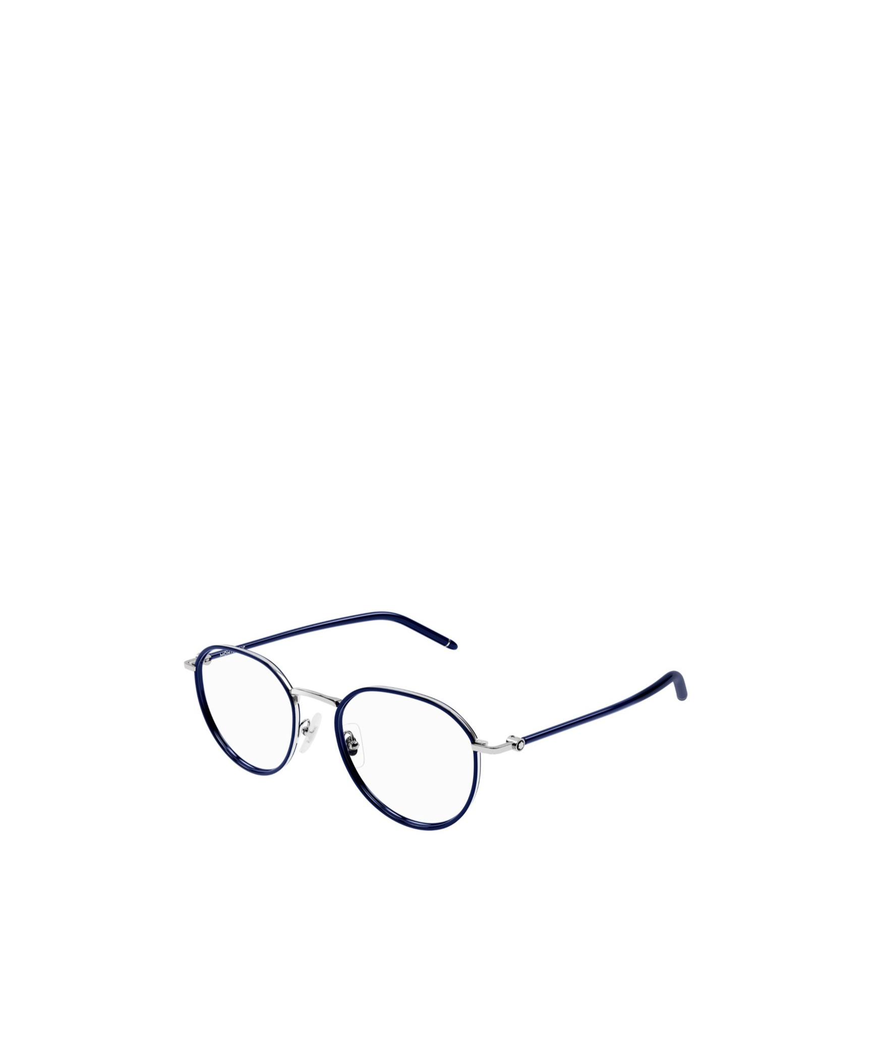 Montblanc Round-frame Glasses In Blue