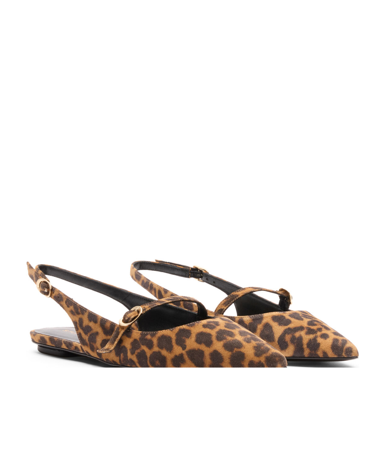 Stuart Weitzman Pointed-toe Flat Sandals In Brown