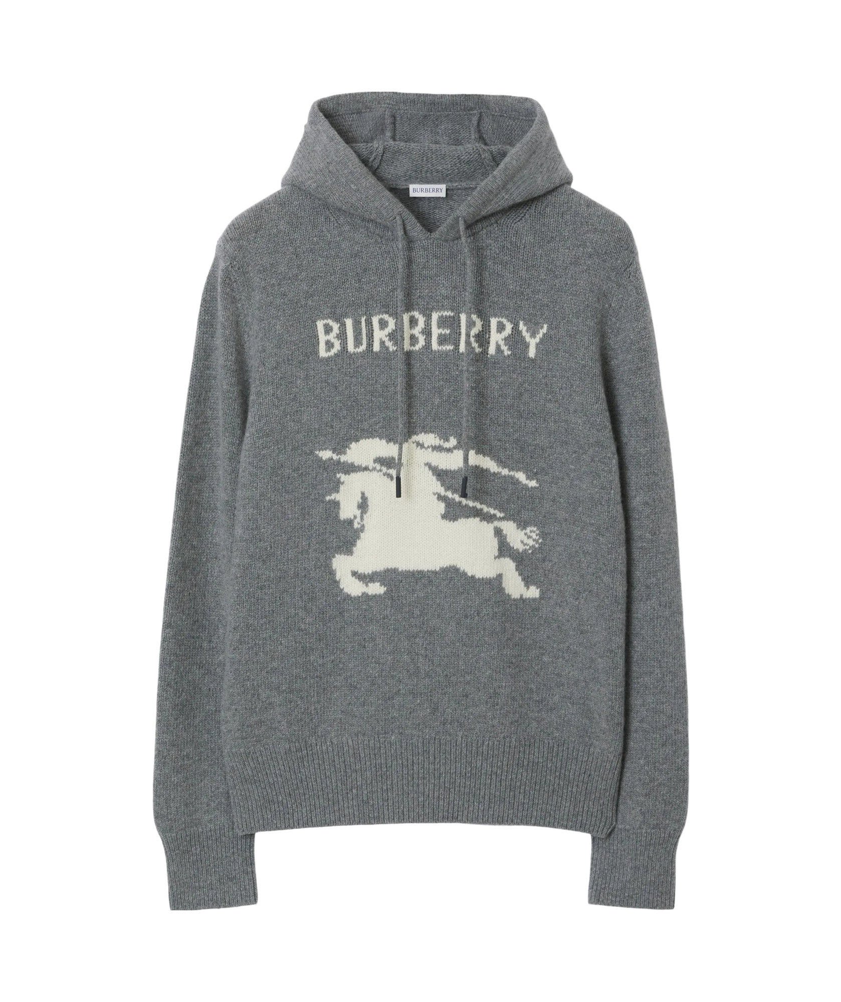 Burberry Ekd Hoodie In Gray