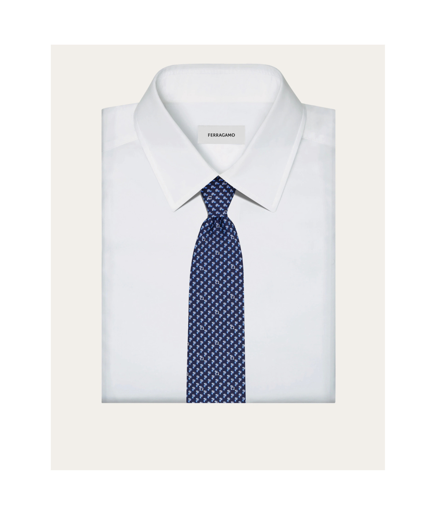 Ferragamo Parrot Printed Tie In Blue