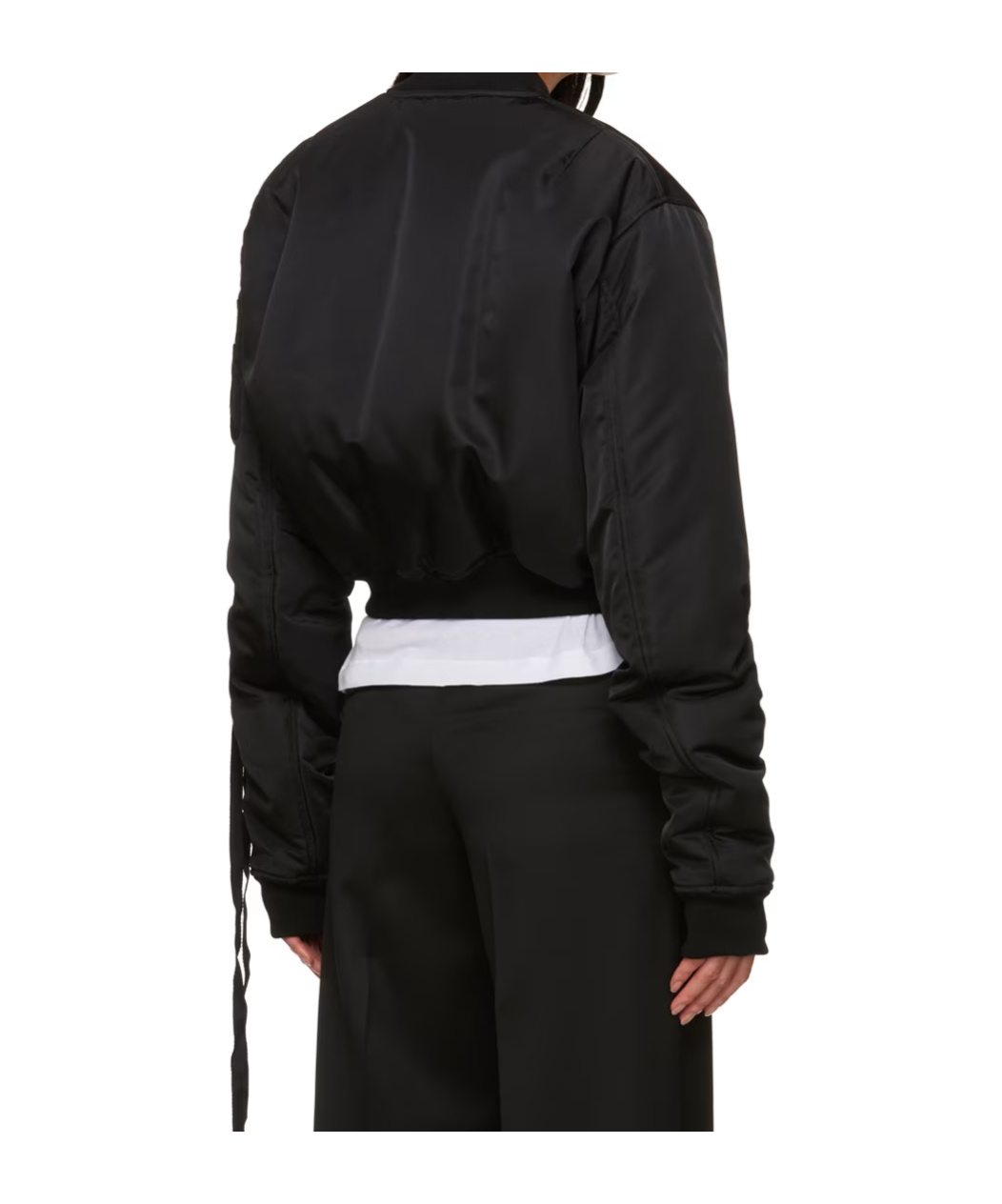 Ann Demeulemeester Embroidered-motif Bomber Jacket In Black