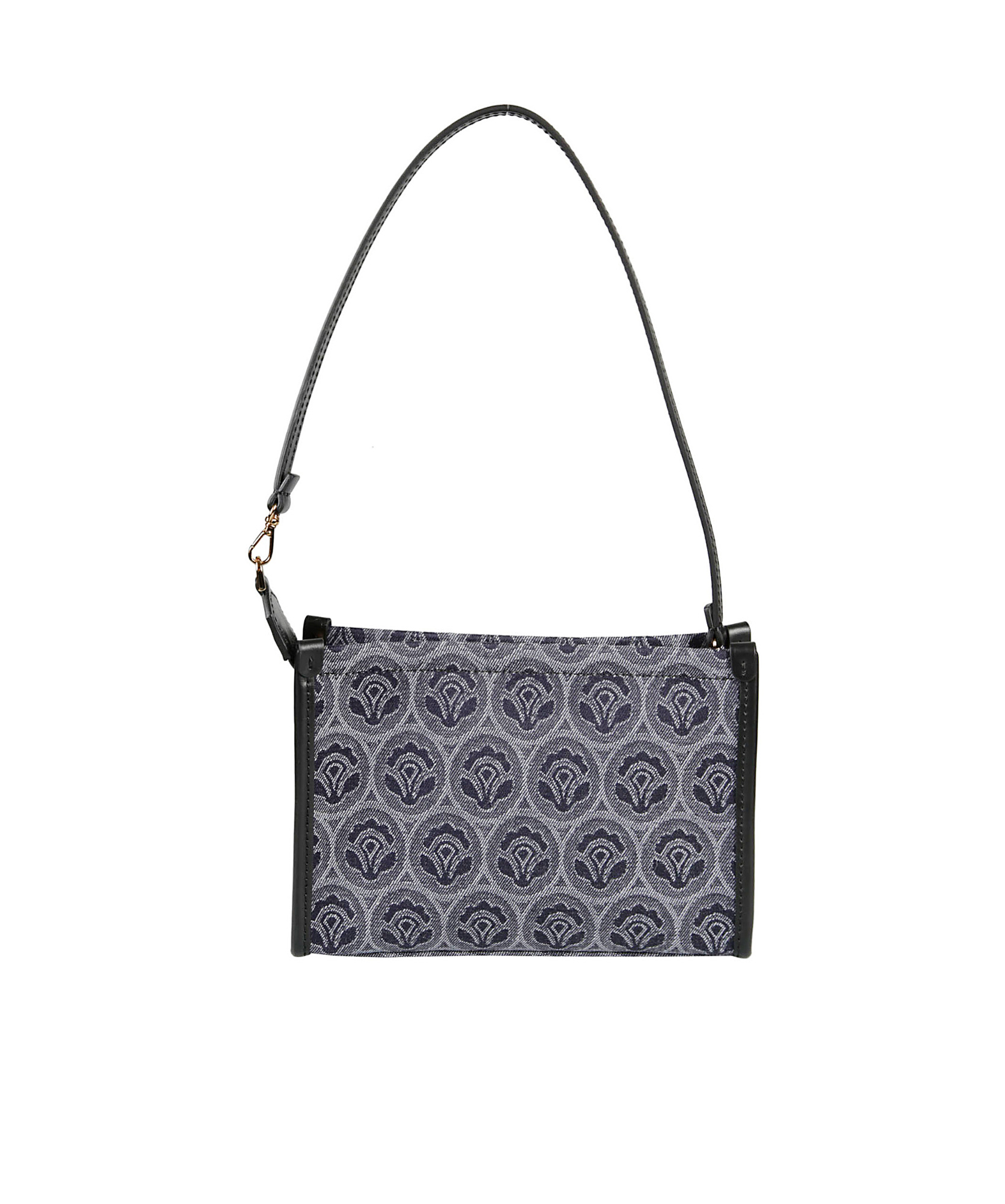 Etro Logo Pattern Shoulder Bag In Black