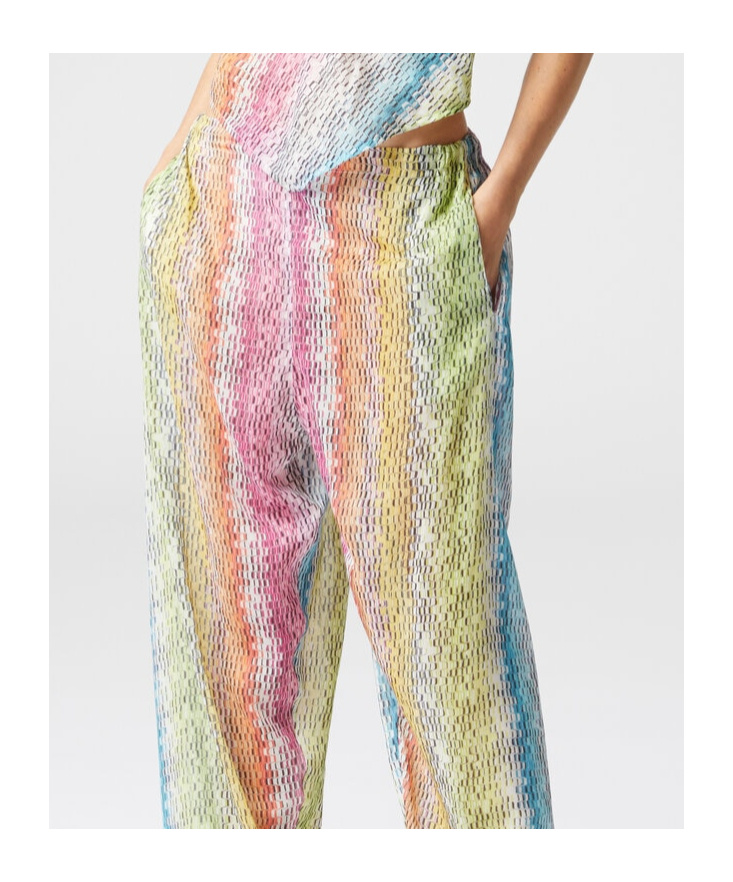 Missoni Microwave-print Trousers In Nude