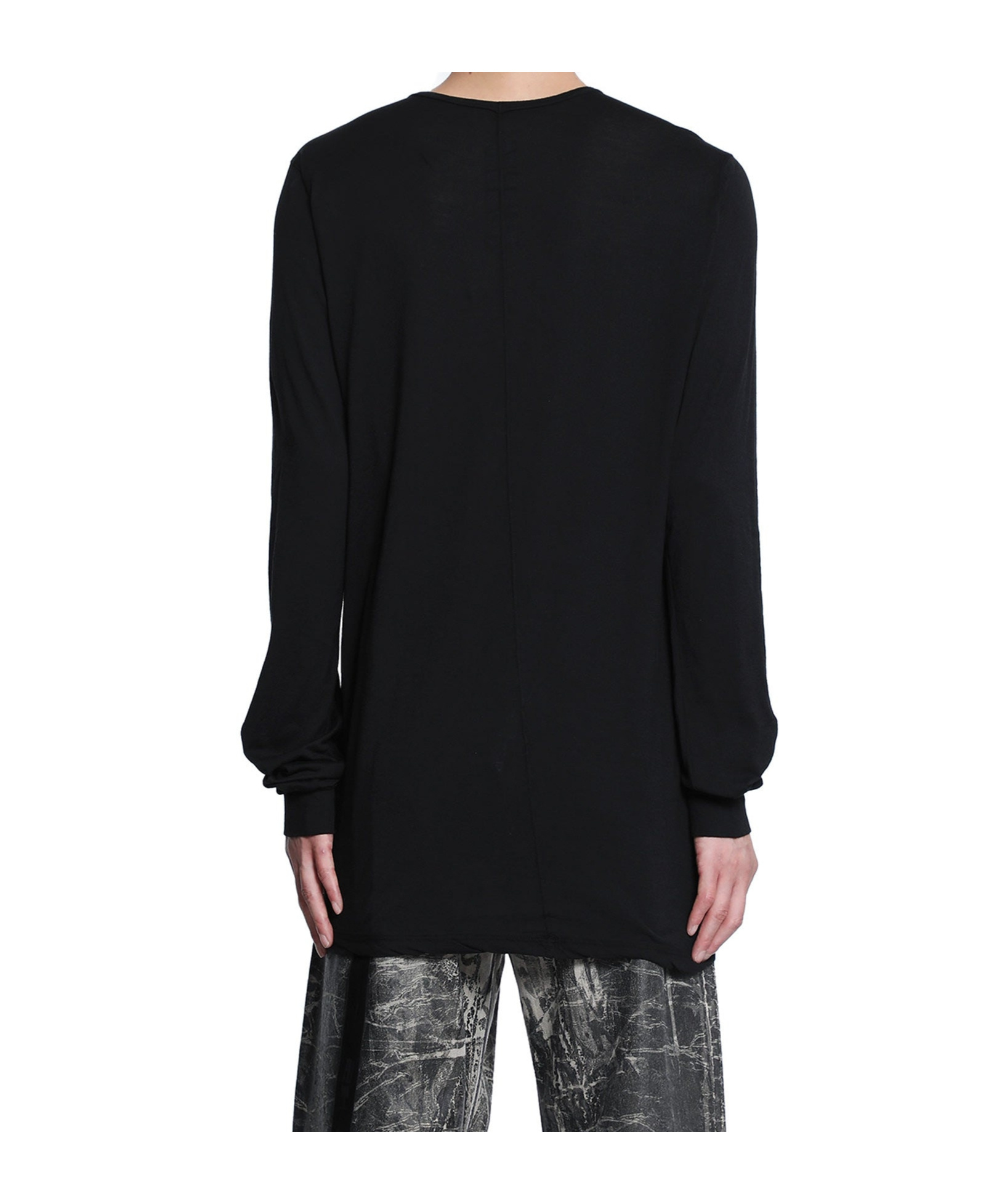 Rick Owens Drkshdw Concordians Level Long Sleeve T In Black