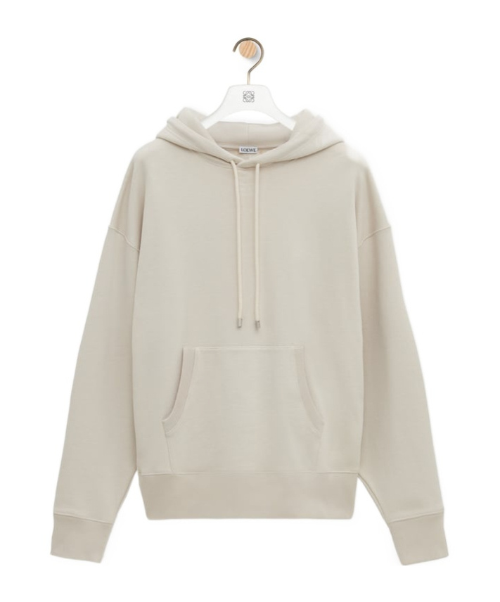 Loewe Hooded Long-sleeved Hoodie In White
