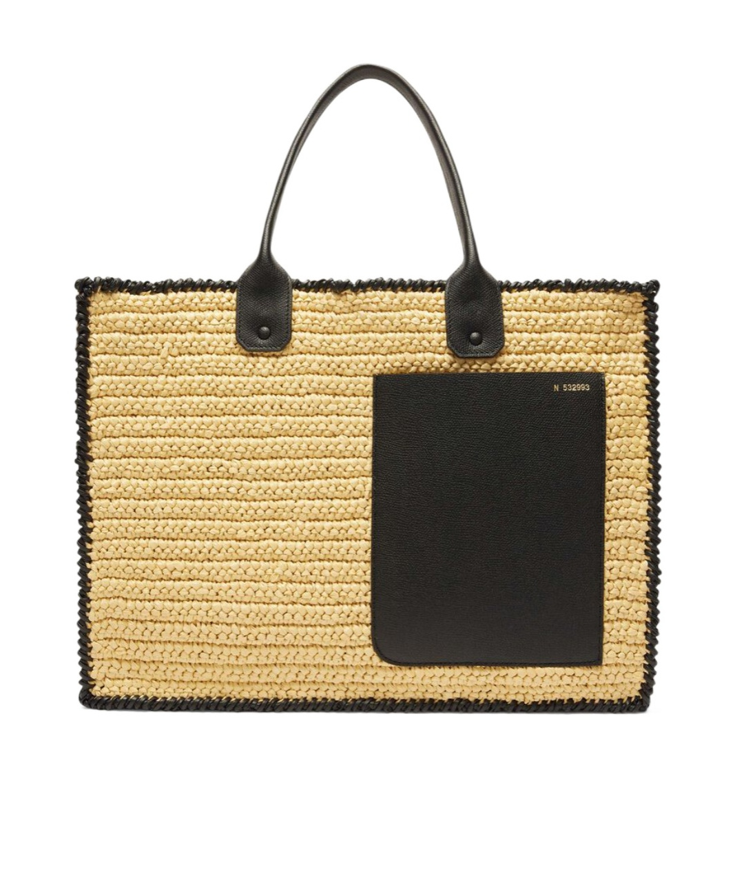 Valextra Soft Tote Raffia Crochet Large Bag In Multi