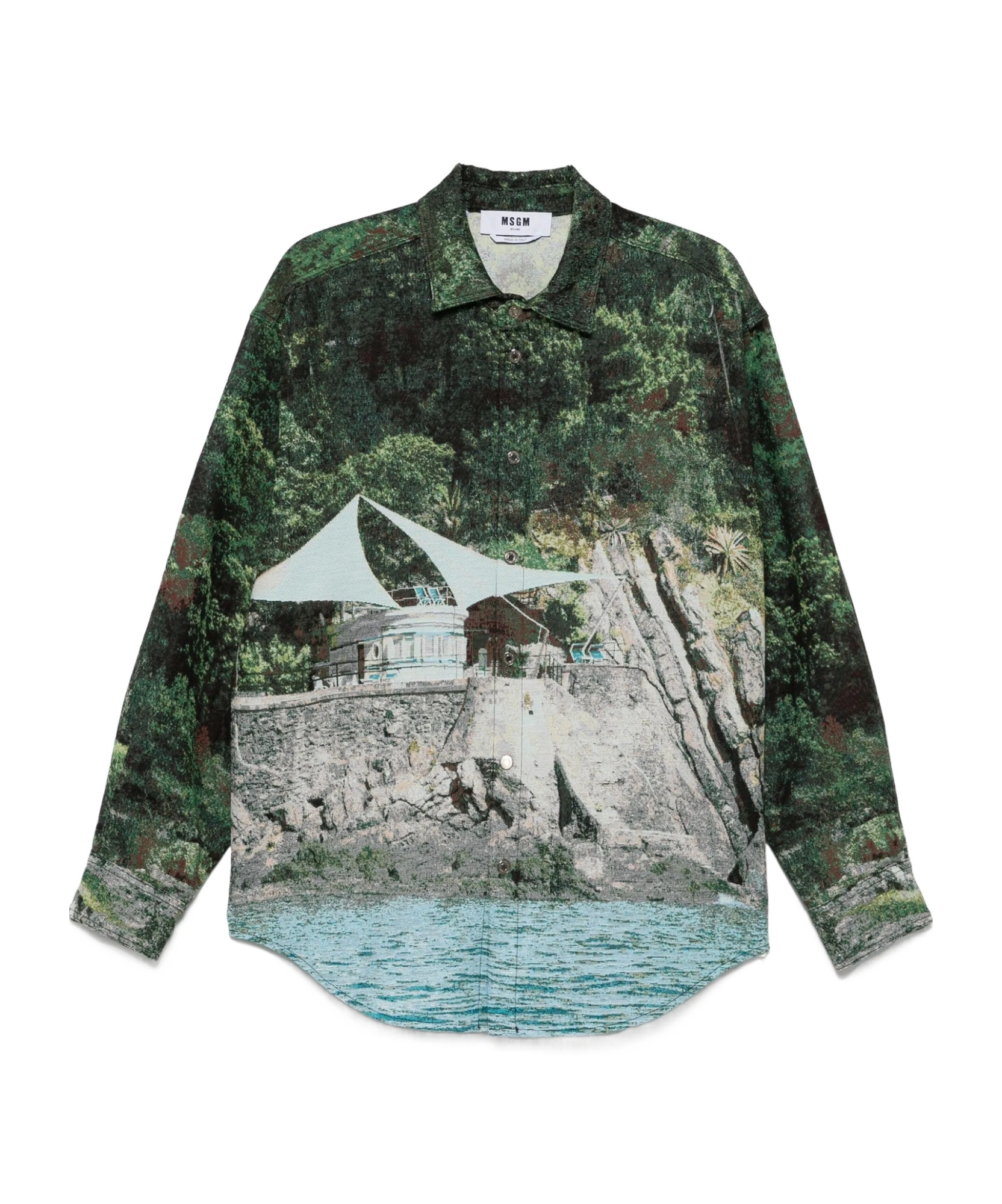 Msgm Printed Shirt In Multicolor