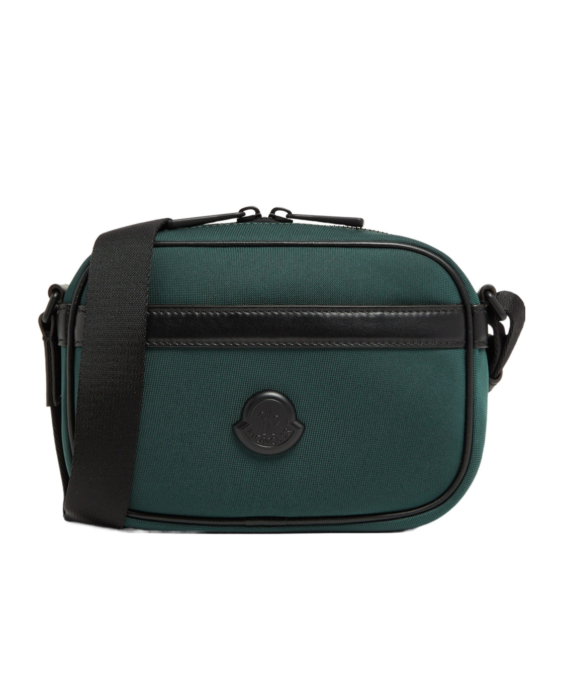 Moncler Green Crossbody Bag With Logo Patch On The Front And Adjustable Shoulder Strap In Tech Fabri In Green