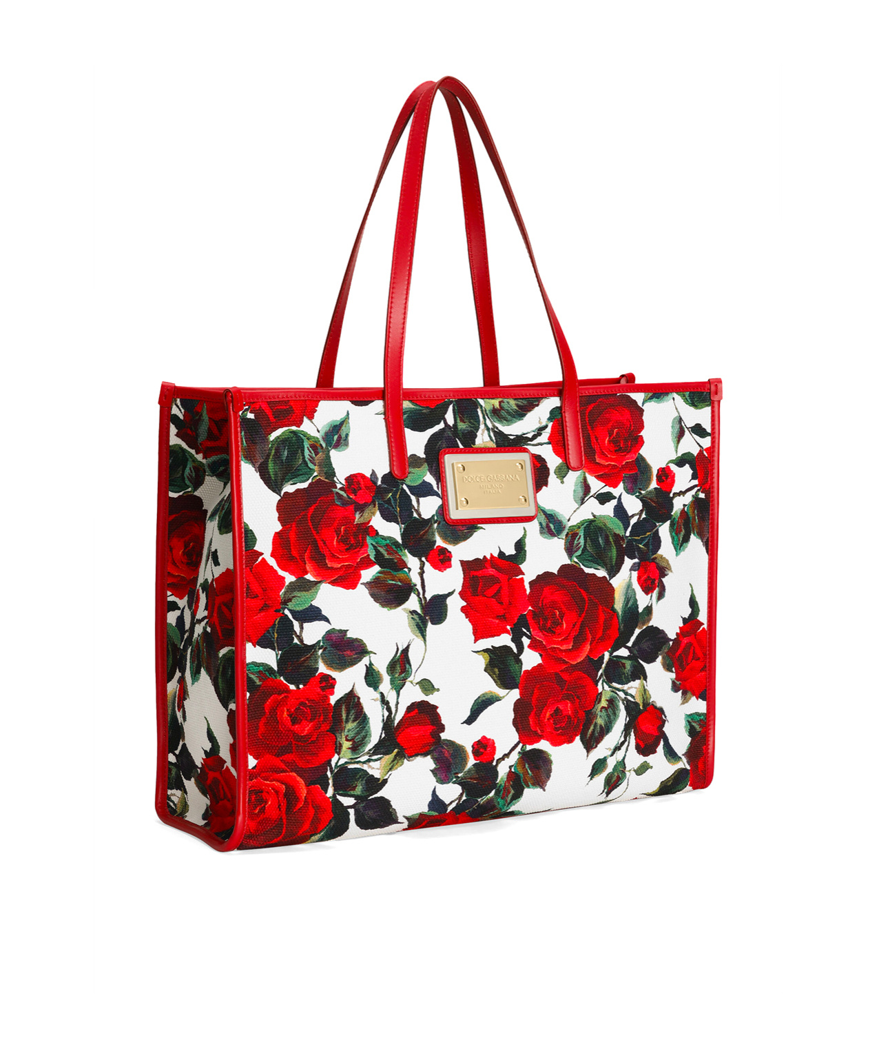 Dolce & Gabbana Flower Printed Large Shopping Bag In Multicolor