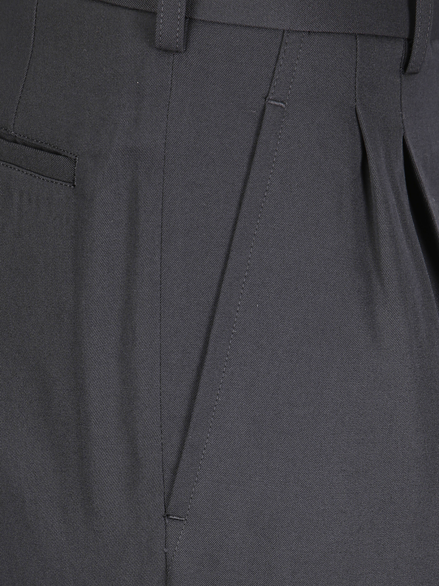 Comme Des Garçons Pleated Trousers In Black