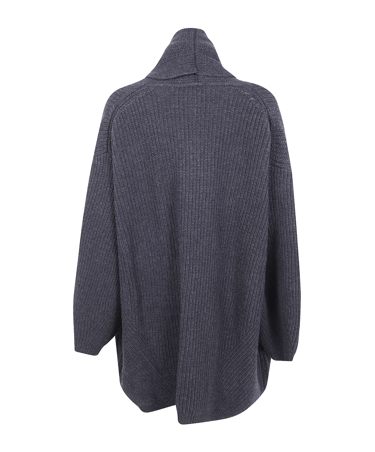Semicouture Button-down Knitted Coat In Gray