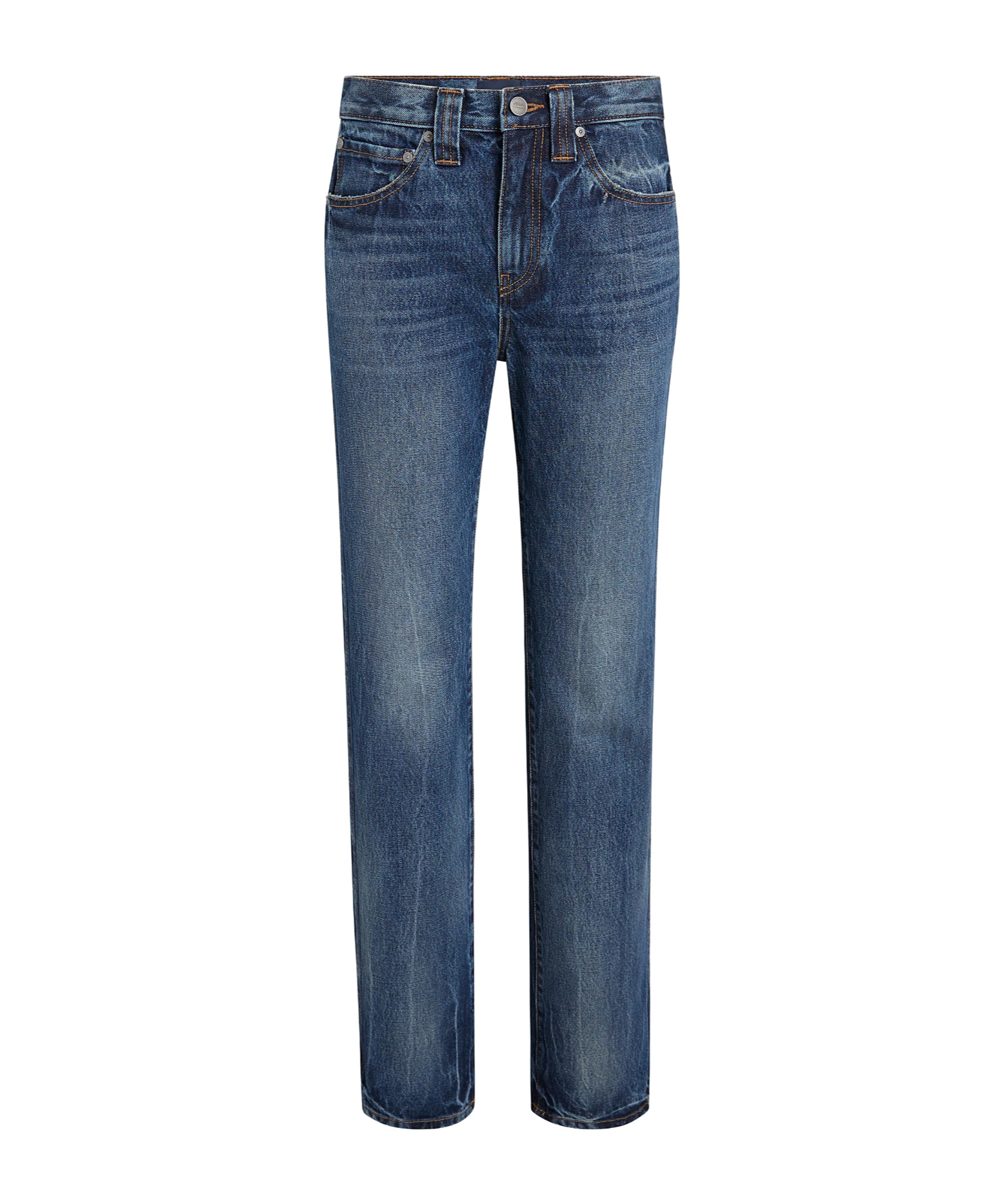 Khaite Farley Straight-leg Acid-washed Jeans In Blue