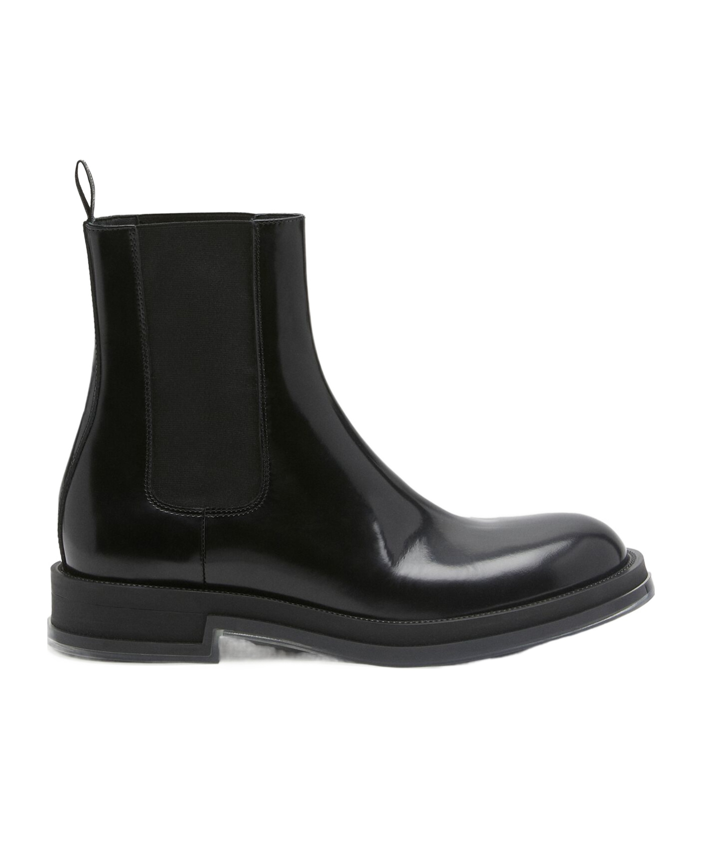 Alexander Mcqueen Man Ankle Boots Black Size 7 Soft Leather In Black