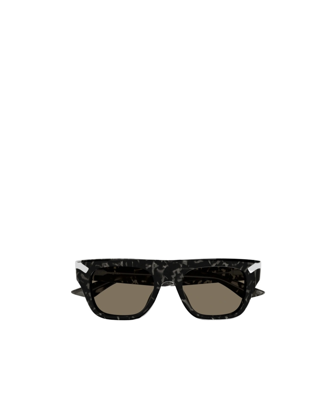 Alexander Mcqueen Tortoiseshell Square-frame Sunglasses In Black