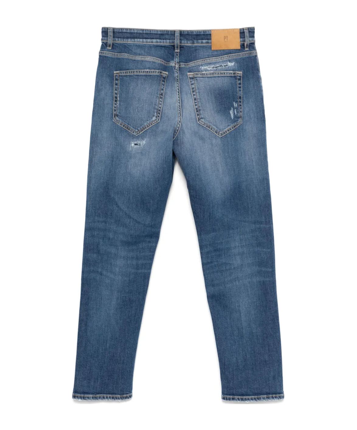 Pt Torino Distressed Jeans In Blue