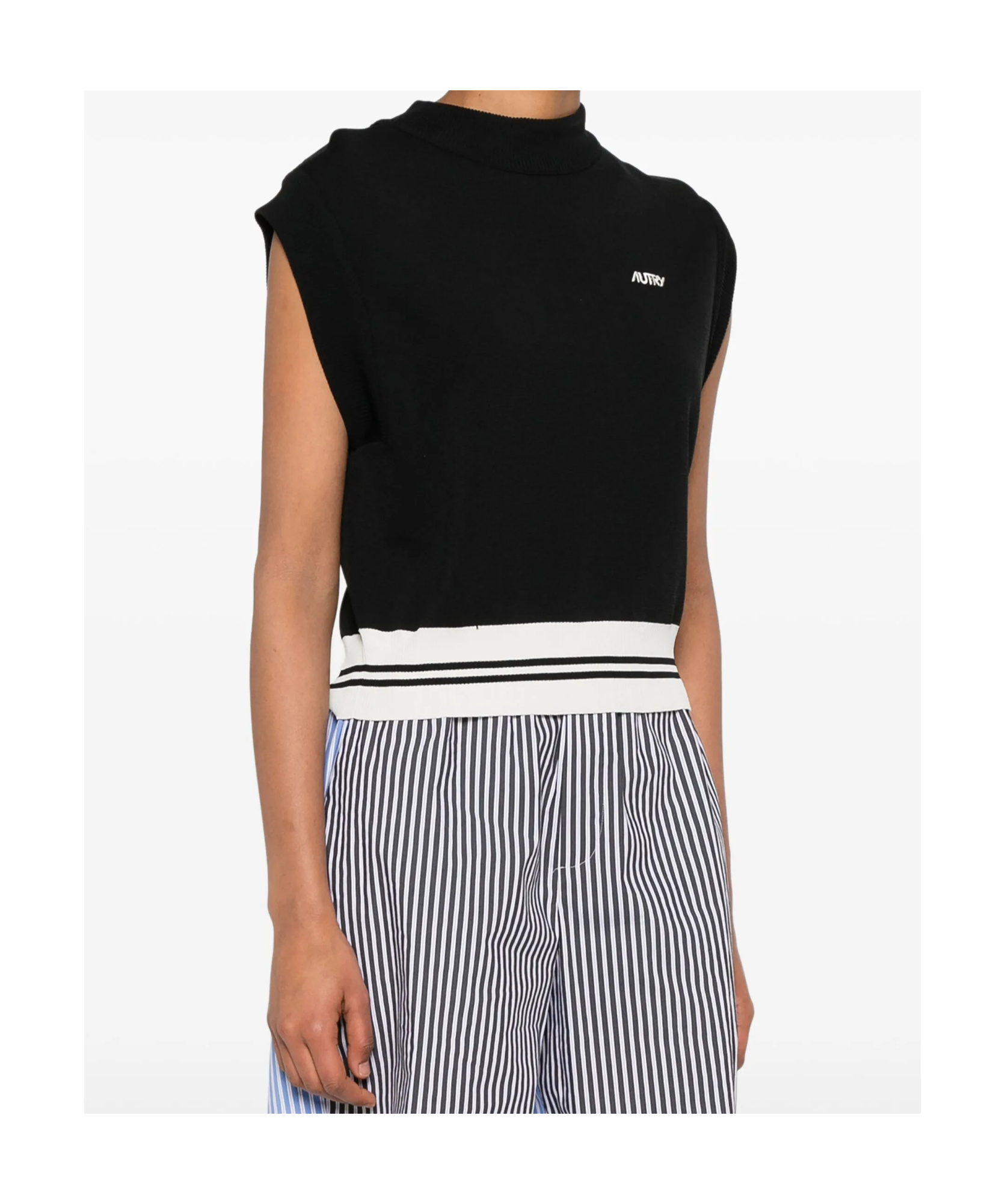 Autry Crew-neck Vest In Black