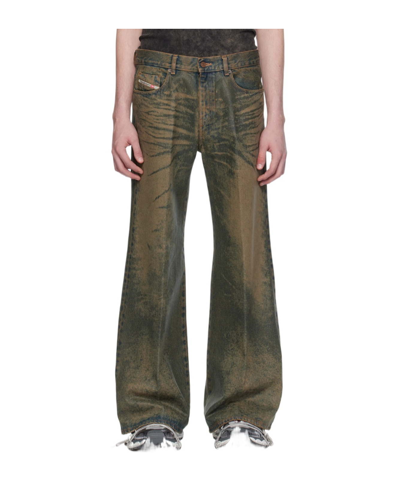Diesel Belt-belt Loop Pocket Jeans In Black