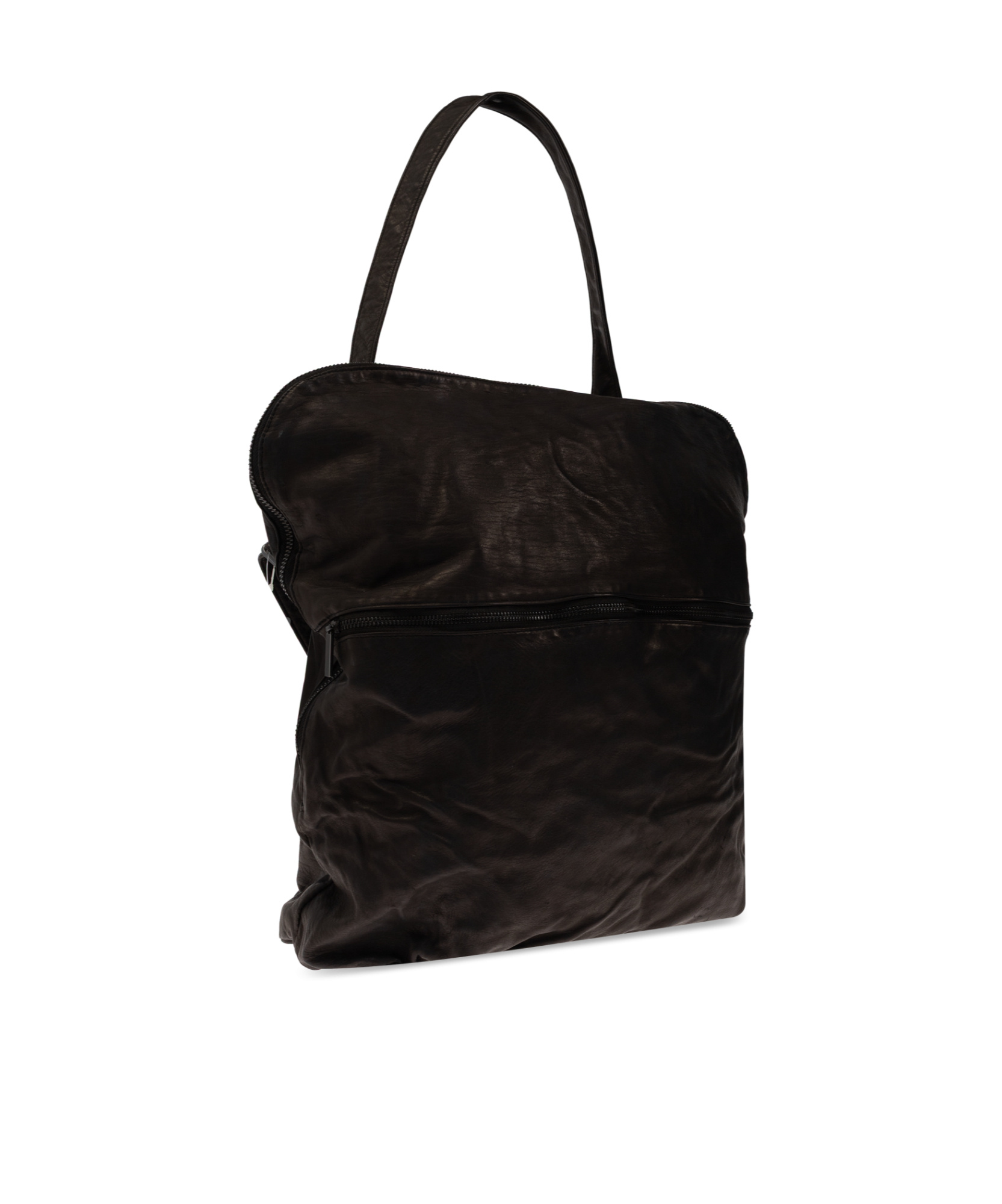Yohji Yamamoto Zippered Shoulder Bag In Black