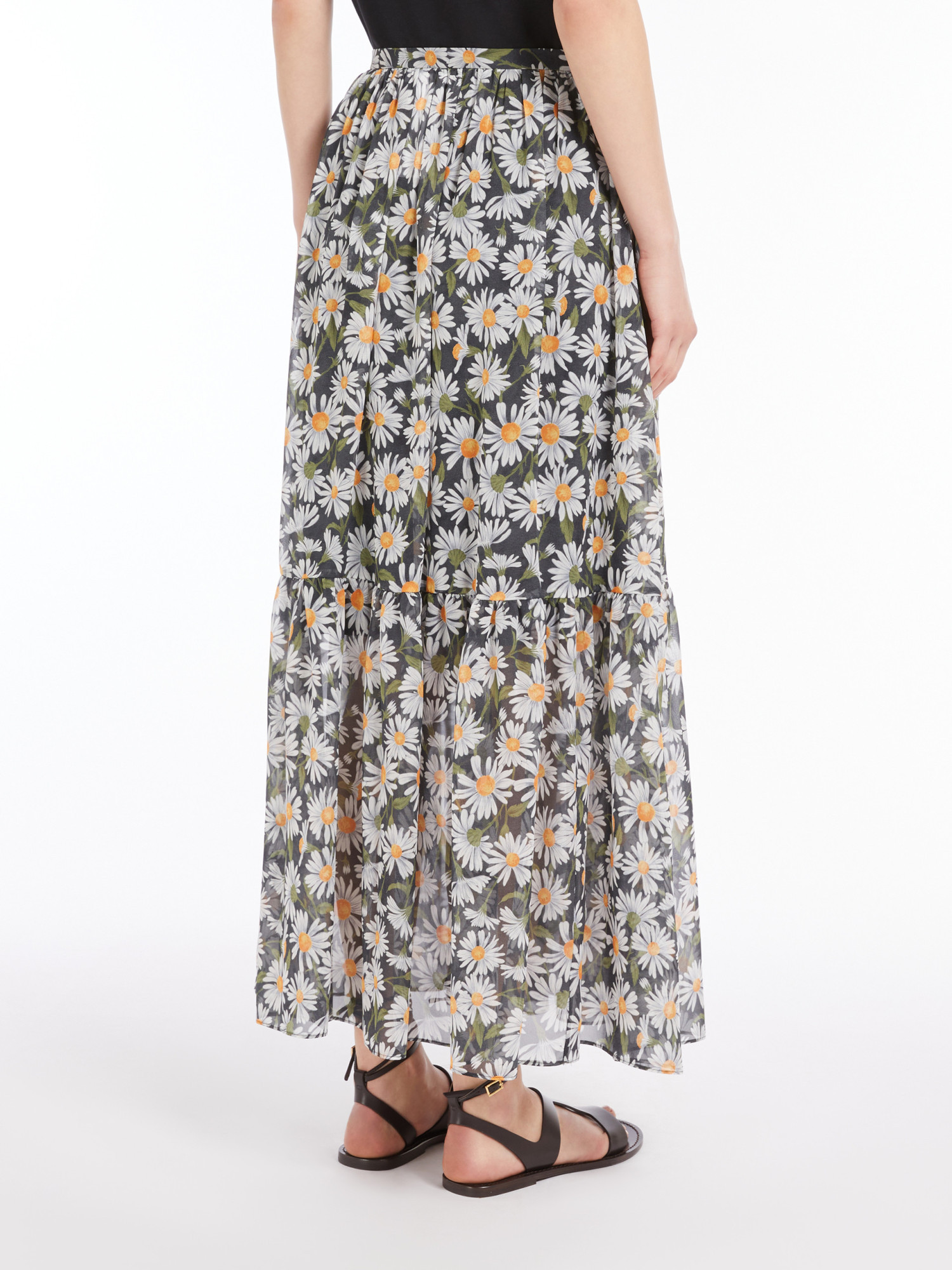 Weekend Max Mara Women's Artello - Printed Silk Long Skirt In Black