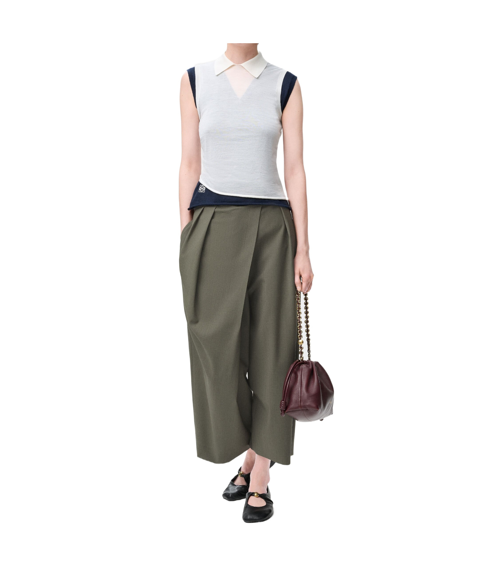Loewe Wool Cropped Wrap Trousers