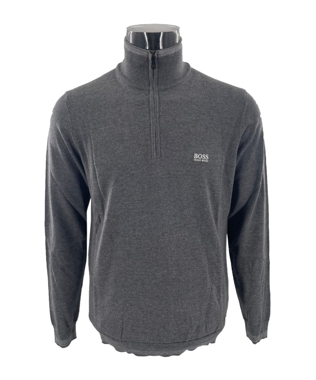 HUGO BOSS ZIPPERED LONG-SLEEVED SWEATER