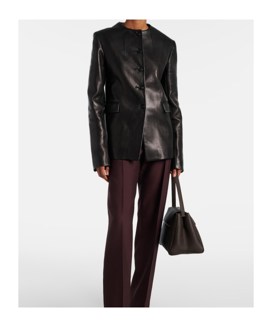 Khaite Jameson Leather Jacket In Black