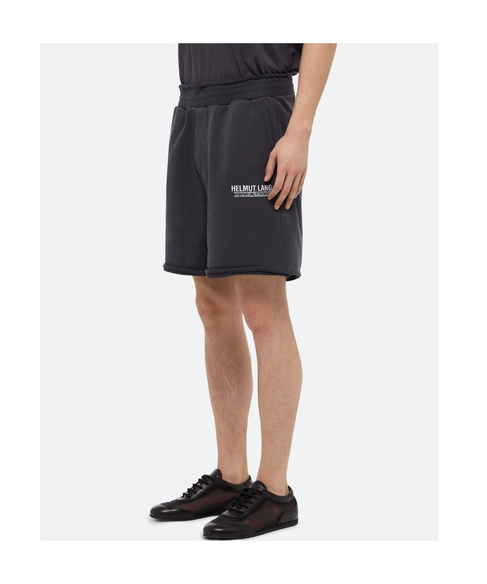 Helmut Lang Elastic Waist Shorts In Black