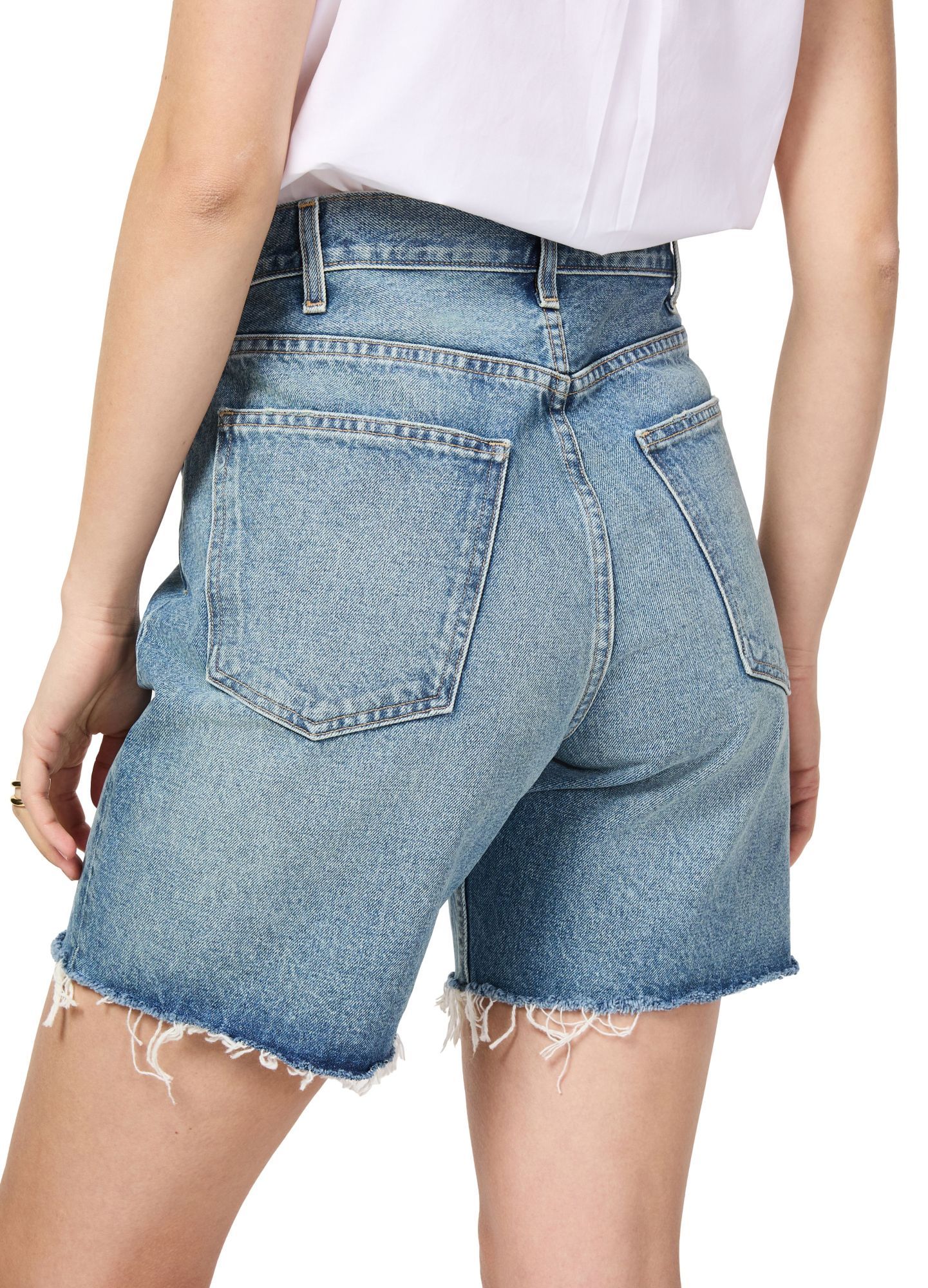 NILI LOTAN RUSSEL FIVE-POCKET DENIM SHORTS 
