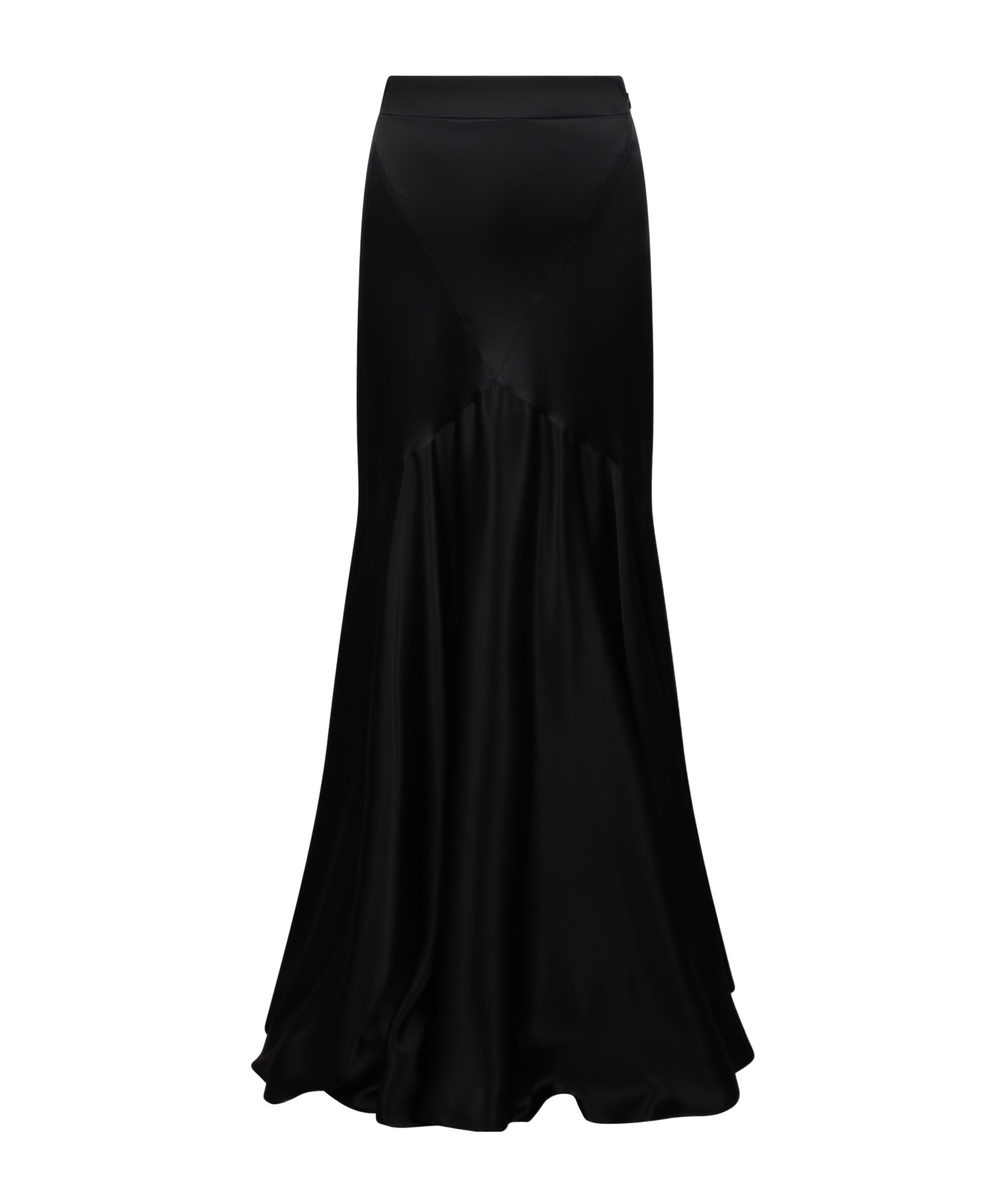 Nina Ricci Satin Mermaid Maxi Skirt In Black