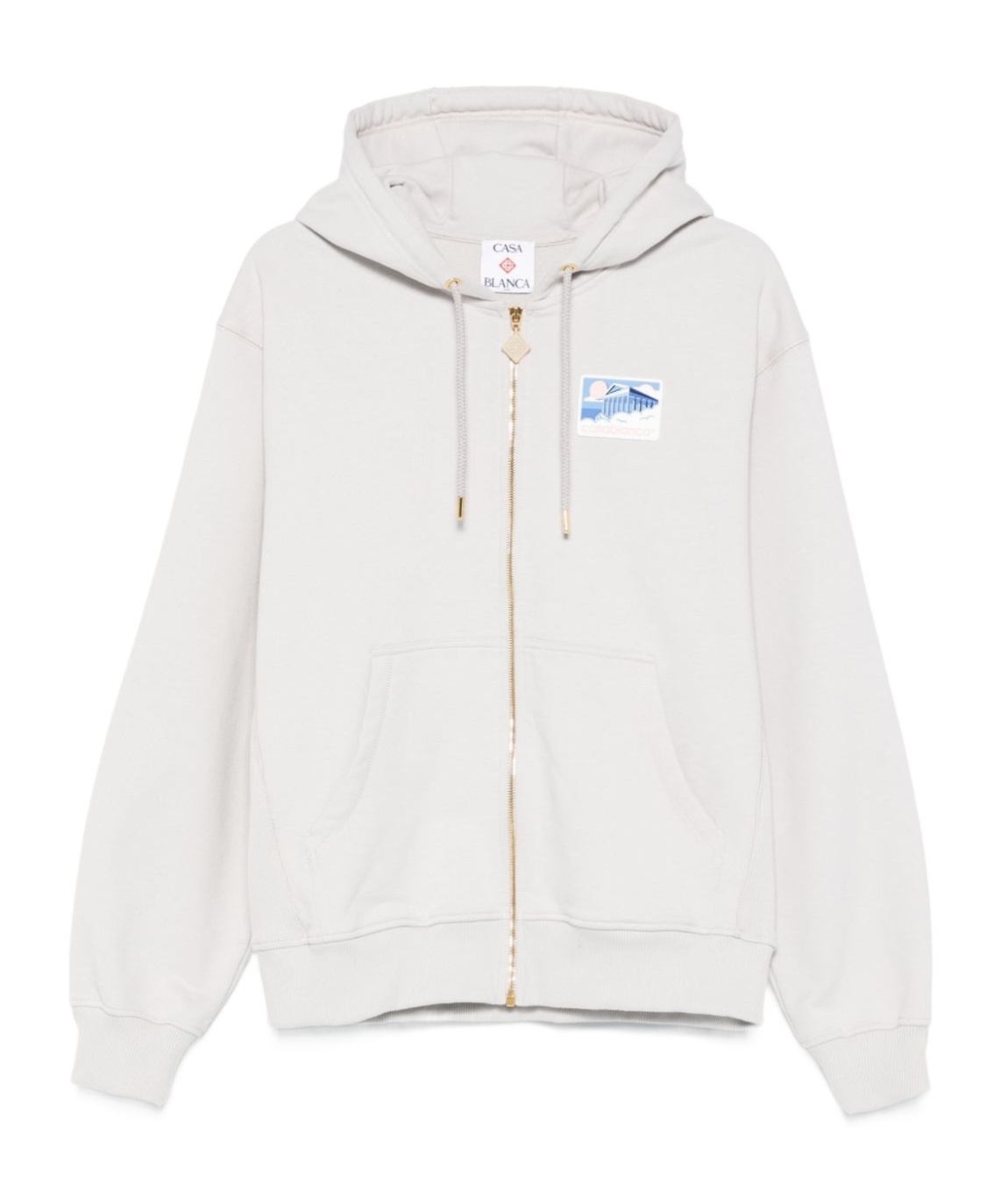 Casablanca Logo-patch Hoodie In White