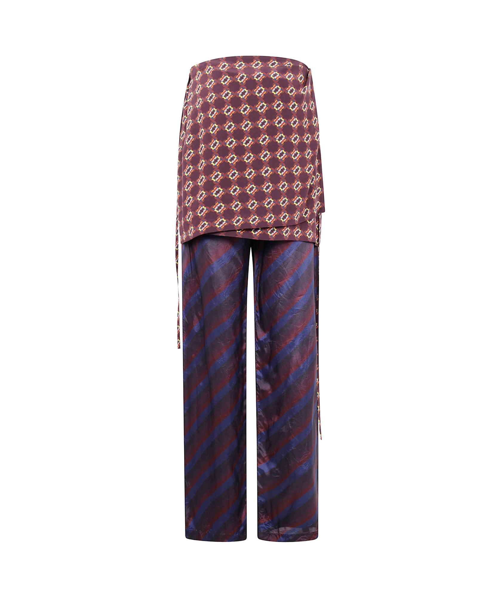 Dries Van Noten Patchwork Casual Pants In Multi