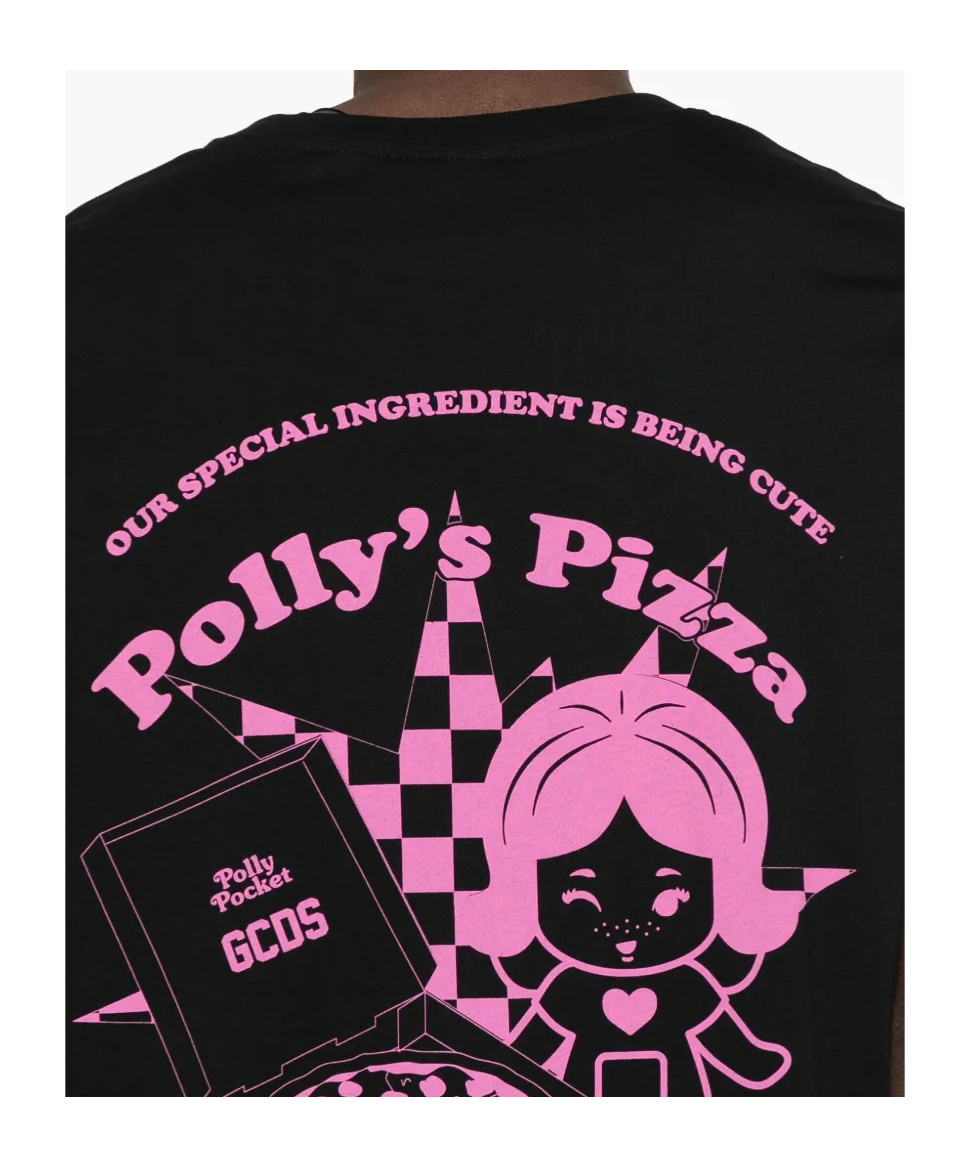 Gcds Polly Pocket Pizza Oversize T-shirt In Black