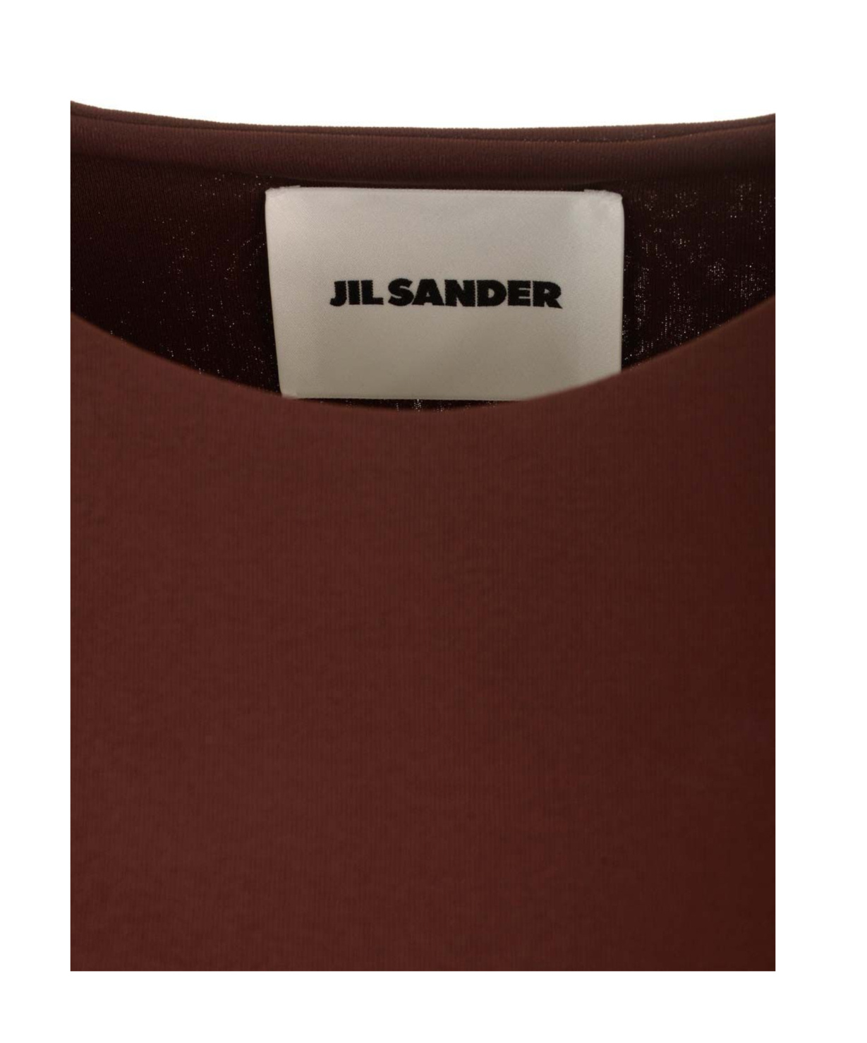 Jil Sander Long-sleeved Crewneck Top In Red