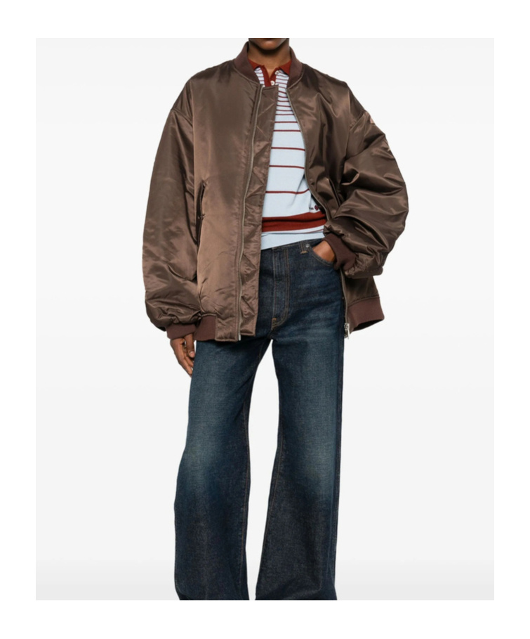 The Frankie Shop Long Sleeve Jacket In Brown