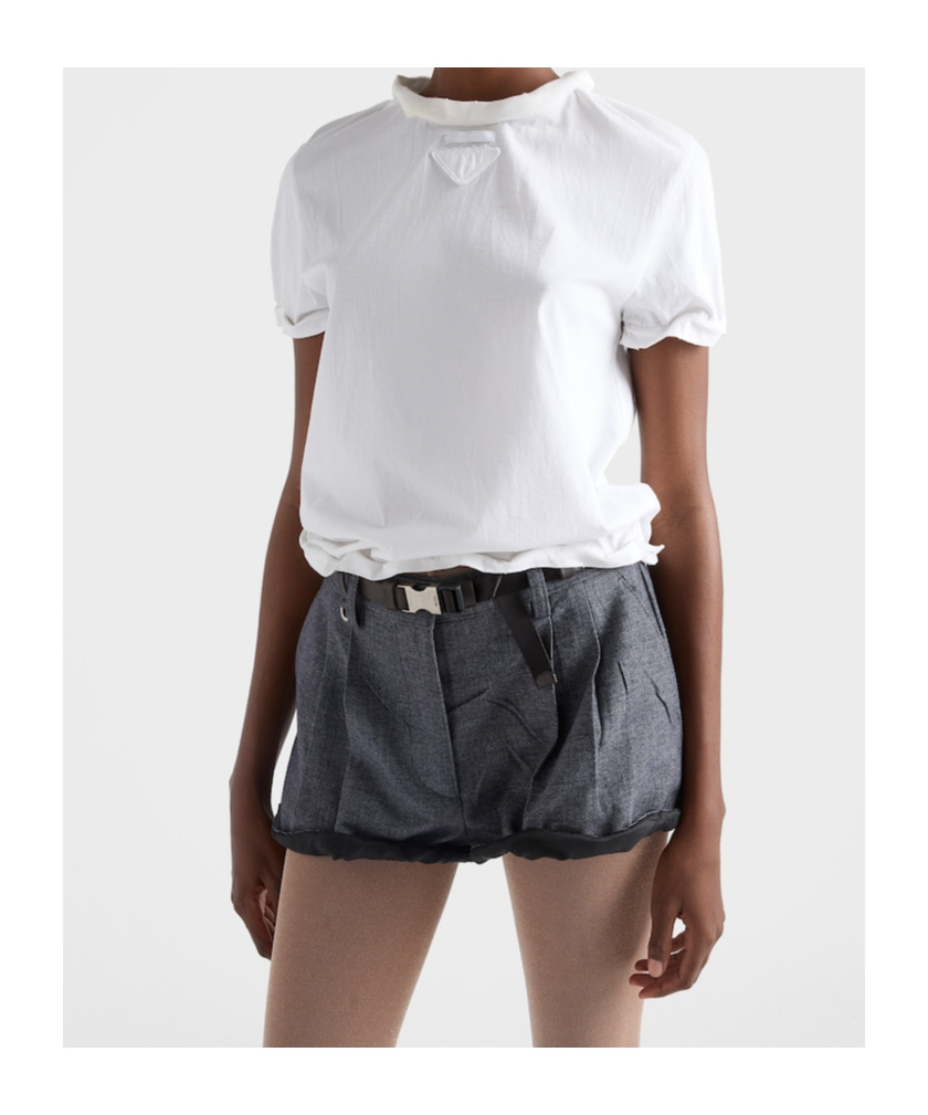 Prada Cotton Jersey T-shirt In White