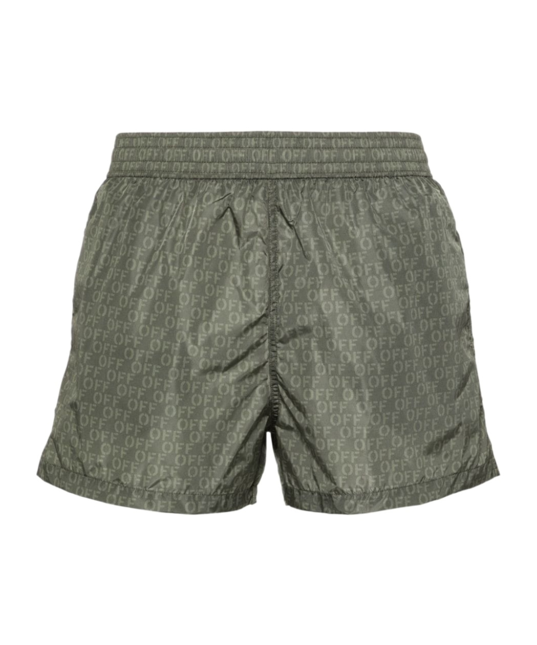 Off-white Logo-print Swim Shorts In Gray