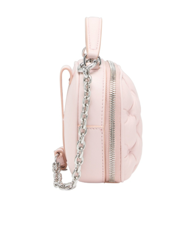 Maison Margiela 'glam Slam' Pink Handbag With Logo Plate And Quilted Design In Pink