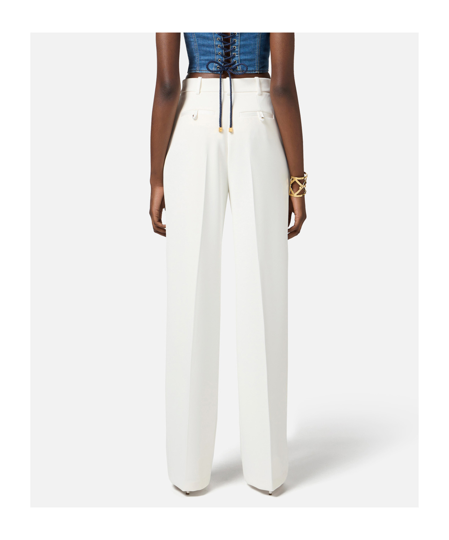 Elisabetta Franchi Belt-loop Casual Pants In White