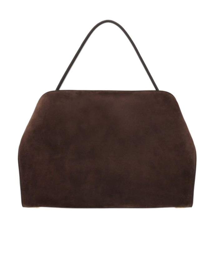 Shop Ferragamo Hug Soft Bicolor Shoulder Bag In Black