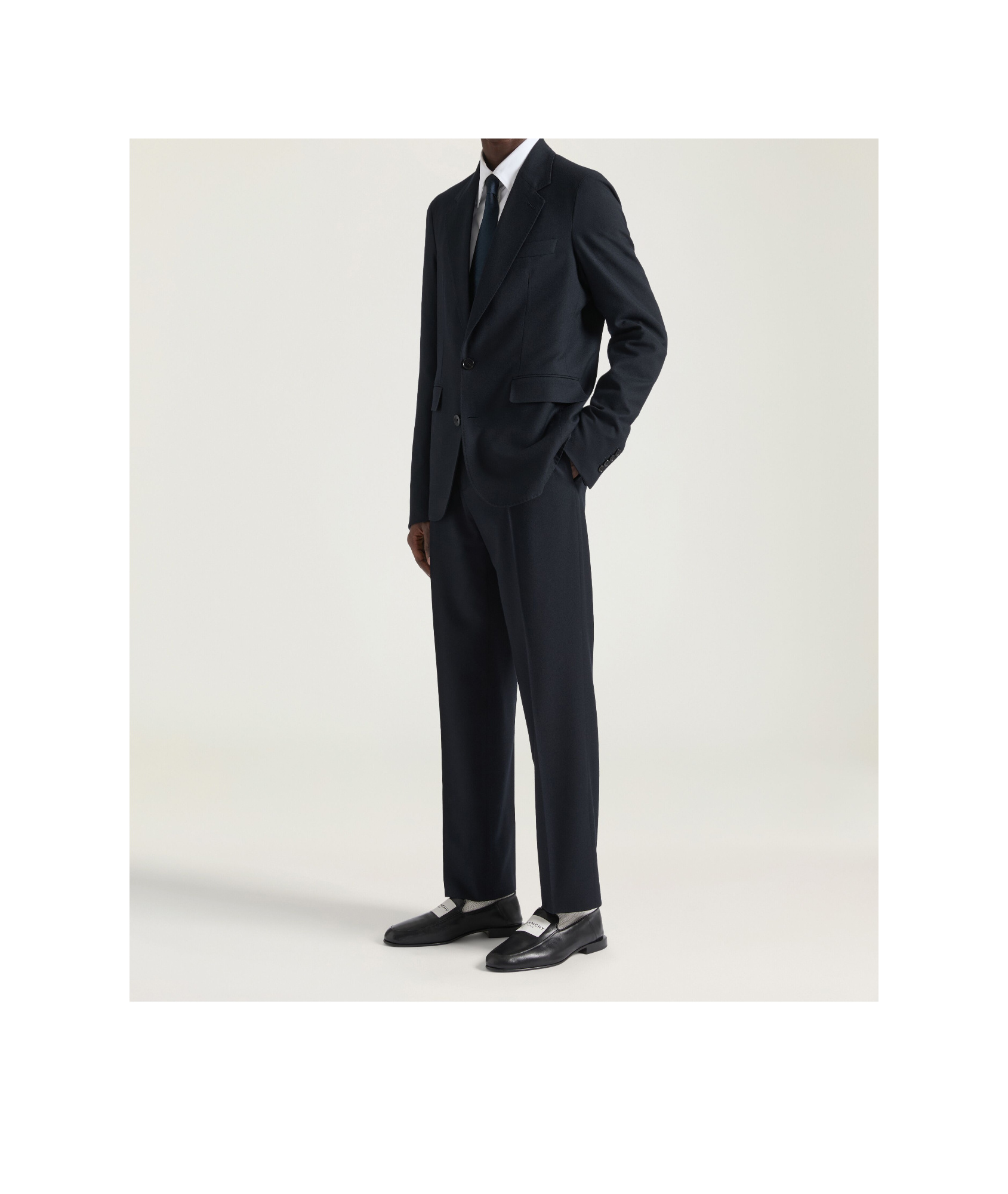 Givenchy Deconstructed Single Breasted Jacket In Flannel In Black