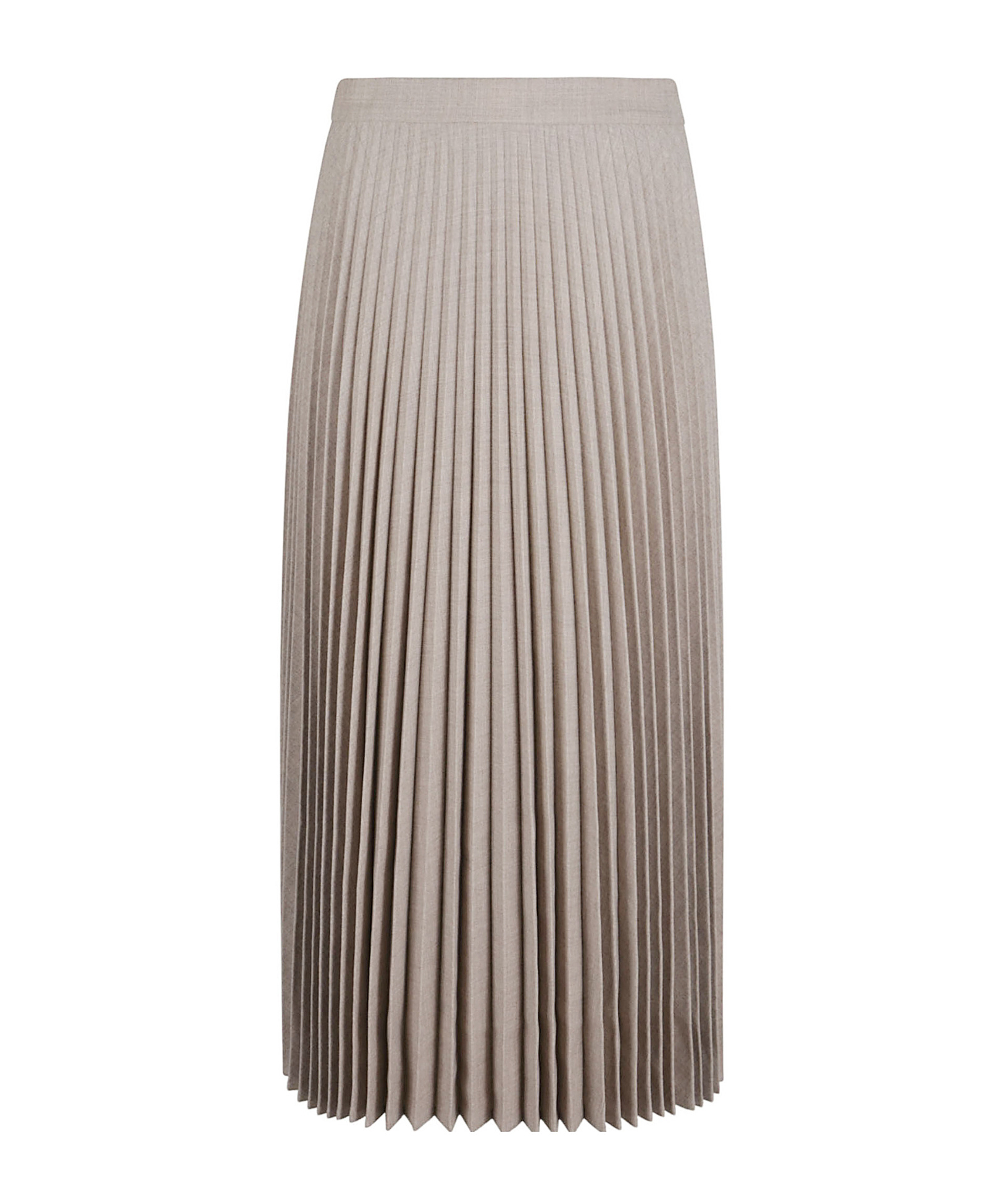 True Royal Pleated Midi Skirt In Brown